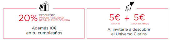 10Euros cheque regalo por tu cumpleaños y 150 puntos al realizar tu segunda compra